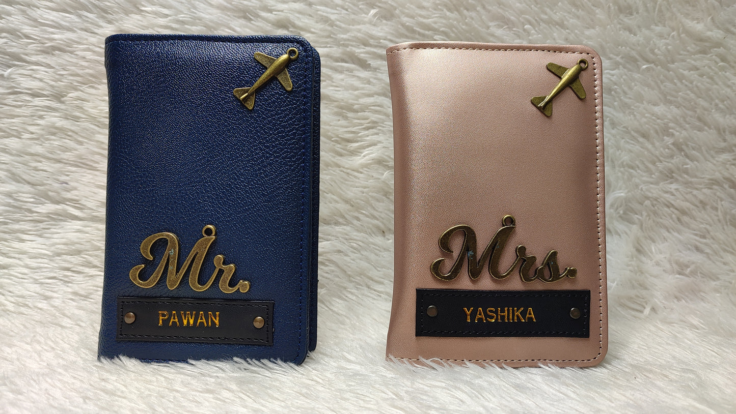 Personalized Regular Series Passport Cover with Name Embossing | Travel Passport Holder for Men & Women