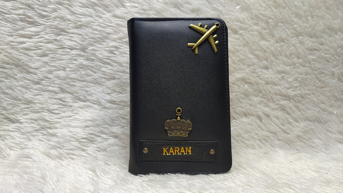 Personalized Regular Series Passport Cover with Name Embossing | Travel Passport Holder for Men & Women