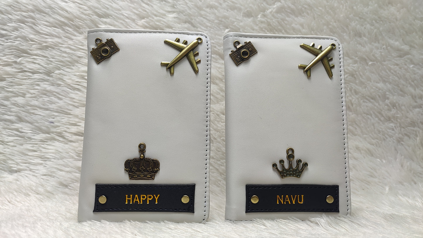 Personalized Regular Series Passport Cover with Name Embossing | Travel Passport Holder for Men & Women