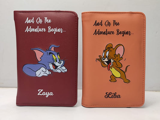 Personalized Printed Passport Cover with Custom Name & Design | Travel Passport Holder for Couples, Friends & Family