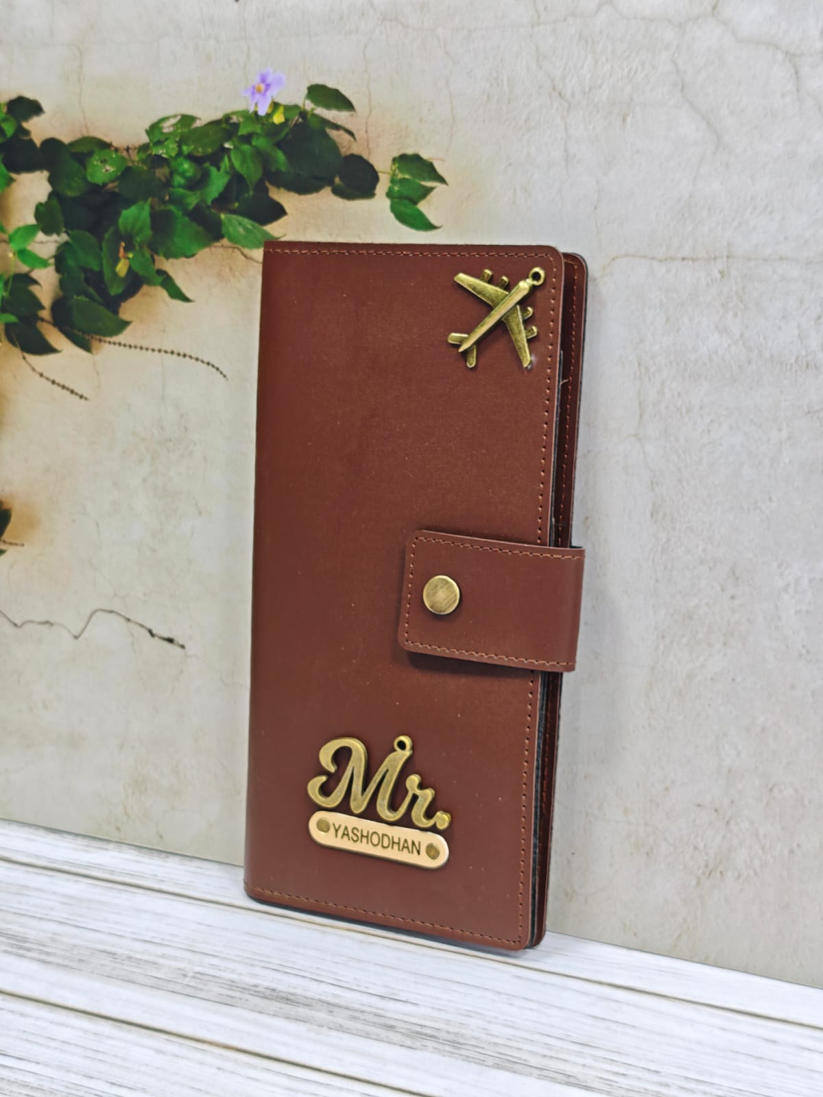 Personalized Faux Series Travel Organizer with Name Embossing | PU Leather Passport & Document Holder for Men & Women
